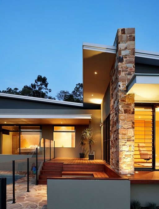 Exterior of home featuring Breezway Louvre Windows