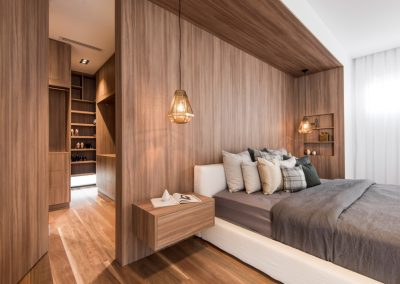 Bedroom with timber interior