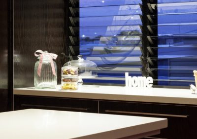 Breezway Louvres behind the bench help ventilate kitchen areas