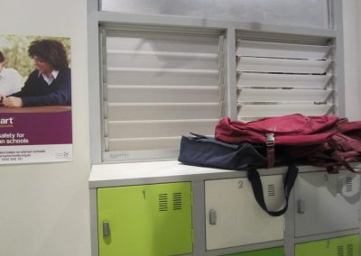 Breezway Louvres can be installed into corridors to help ventilate a school environment