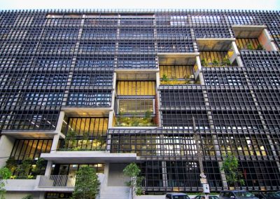 Breezway Louvres open wide to provide natural ventilation in office buildings