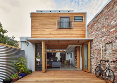 Breezway louvres also on lower level of house in same design formation as upper deck