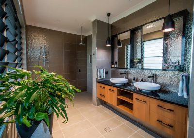 Breezway louvres with satina glass in bathroom