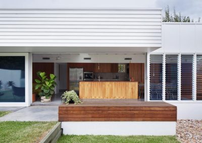 Camphill extension floor to ceiling Breezway louvres exterior view