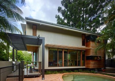 Exterior of Ashgrove home with Breezway Louvres