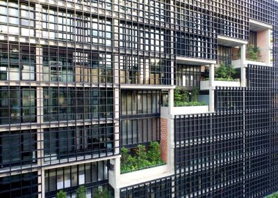 External close up of Breezway Louvres in PAM Centre