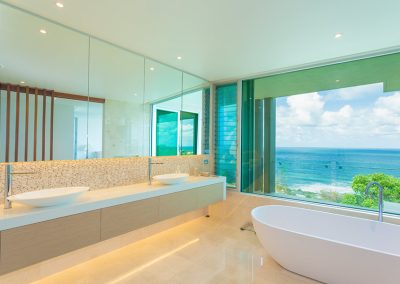 Breezway Louvres in bathroom next to mirror