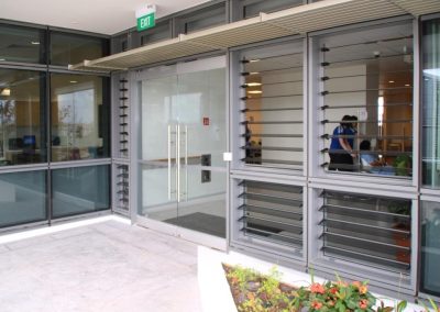 Breezway Louvres on either side of entrance doors