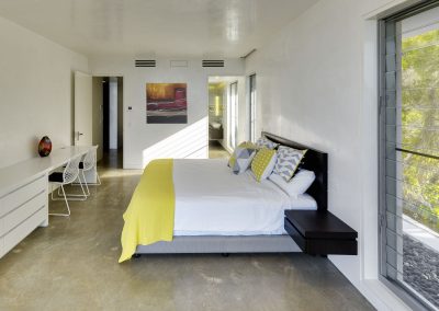 Bedroom with Breezway louvre Windows