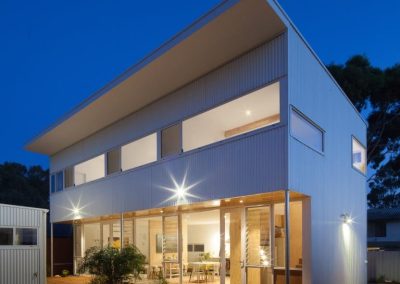 Night view of the Erpingham House using Breezway Louvres