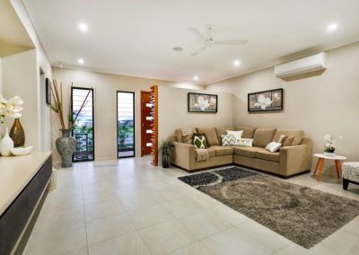 Oasis Display Home Interior Living with Breezway Louvres