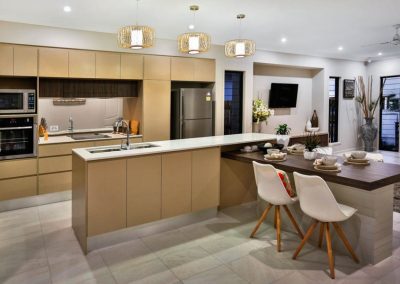 Oasis Display Home Kitchen Dining with Breezway Louvres