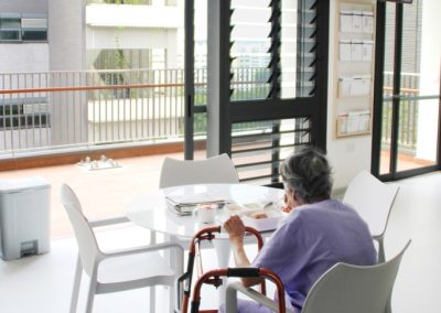 Patients enjoy a view out through Breezway louvres