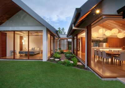 Sunshine Villa using Breezway Louvres with timber blades in the bedroom