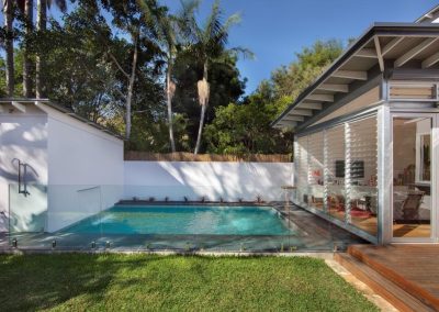 Manfredini Coogee pool area with Breezway Louvre Windows