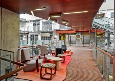 Sitting area at lifestyle shopping center