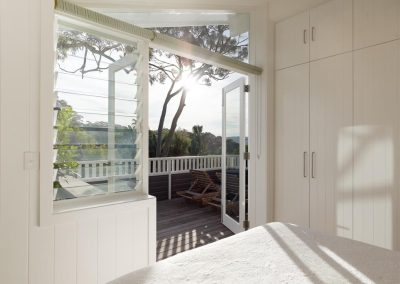 Bedroom with Breezway louvre Windows