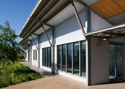Exterior of building with Breezway Louvres