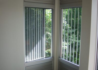 Aluminium Breezway louvres with fixed glass
