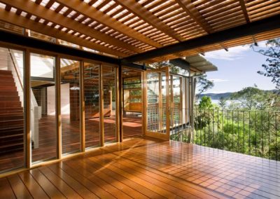 Breezway Louvres with clear glass blades allow views from the outside to be seen from inside