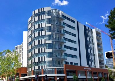 Bankstown street front apartments with Breezway louvres