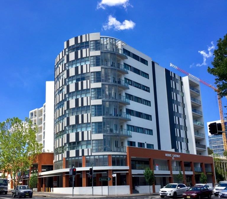 Bankstown street front apartments with Breezway louvres