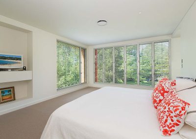 Bedroom with Breezway louvre Windows