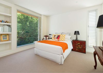 Bedroom with Breezway louvre Windows