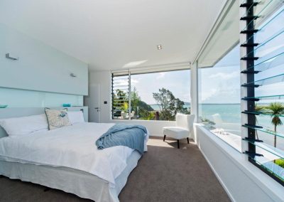 Bedroom with Breezway louvre Windows