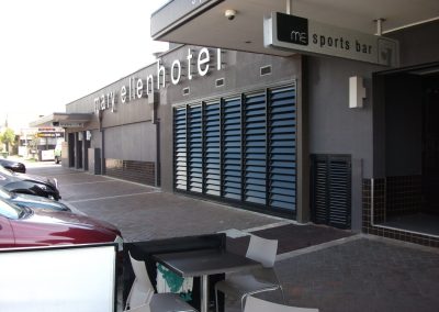 Exterior of hotel with Breezway Louvre Windows