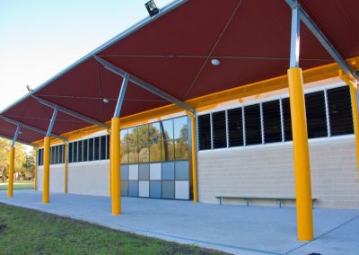 Exterior of sports hall with Breezway Louvre Windows