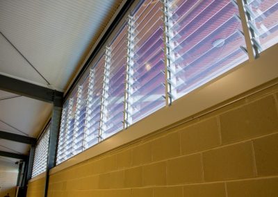 Breezway louvres up high allow heat to escape