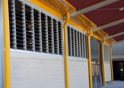 Breezway louvres up high allow heat to escape