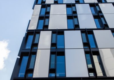 Exterior of Iglu Apartments with Breezway Louvres