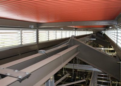 Breezway louvres up high allow heat to escape