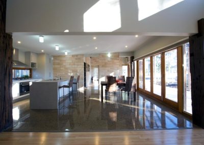 Kitchen and Dining area with Breezway Louvres