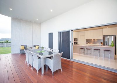 Kitchen and outside dining area