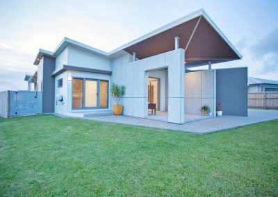 Front exterior of home with Breezway louvres