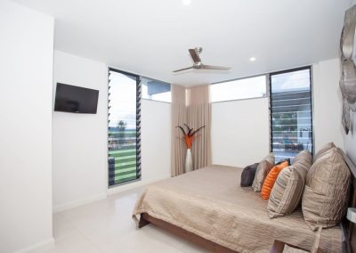 Bedroom with Breezway louvre Windows