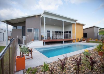 Pool area at Mackay home