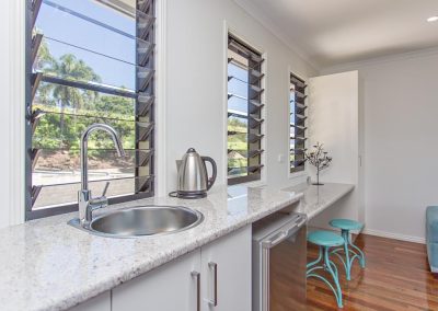 Kitchen area with Breezway Louvres