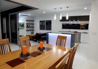 Kitchen and Dining area with Breezway Louvres