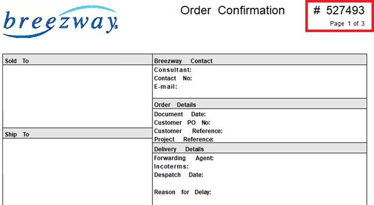 Where to find your Sales Order Number